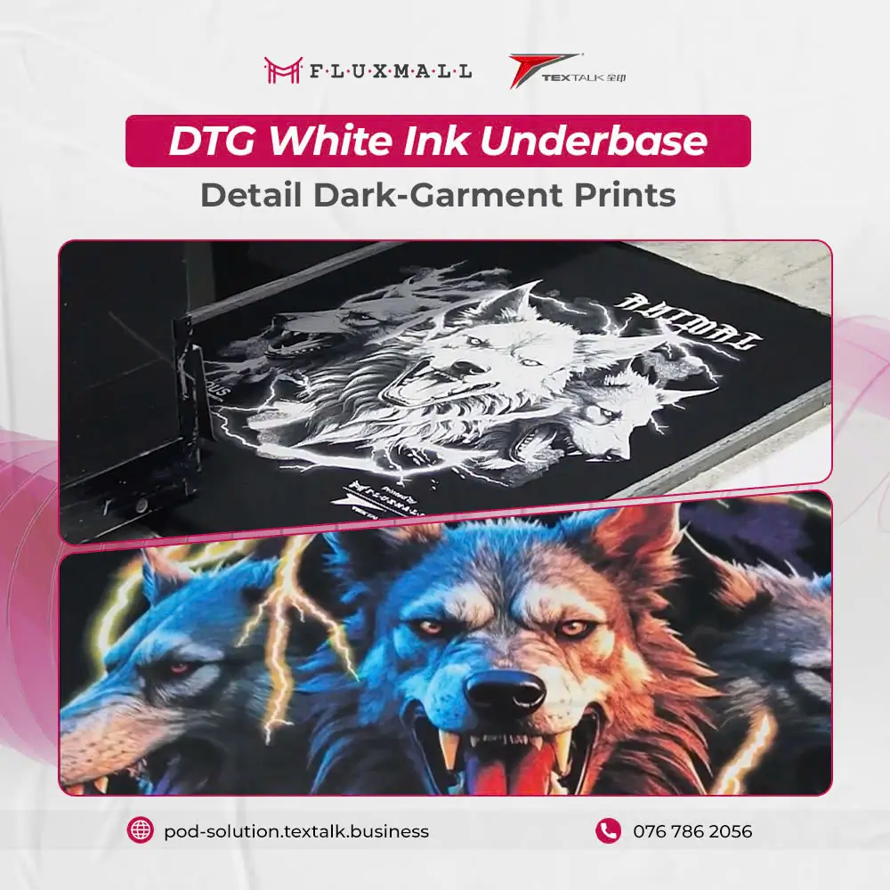 DTG White Ink Underbase For Dark-Garment Prints